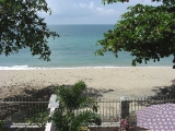 View of beach from balcony