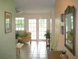 Entry toward living room and kitchen